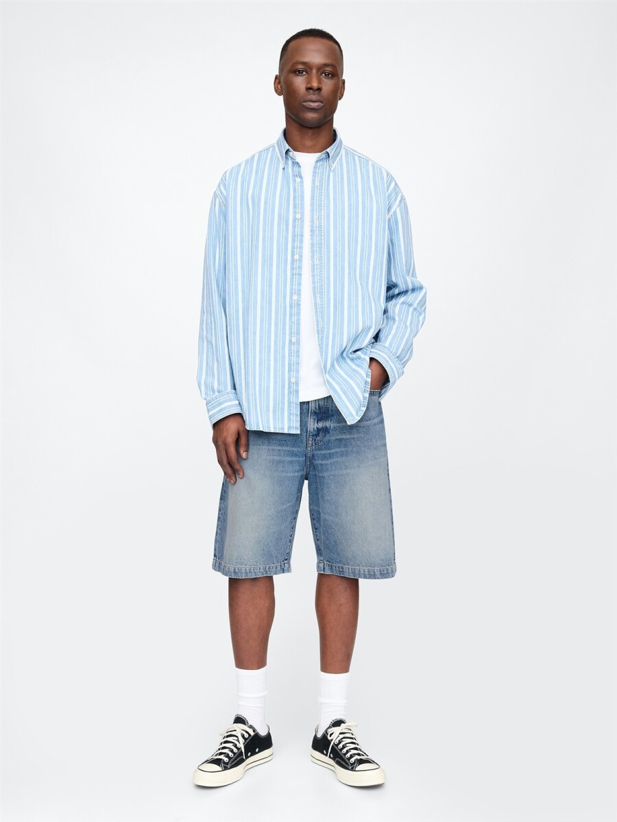 Bermuda De Jean Hombre - Dark Wash 