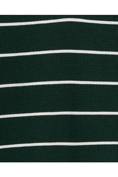 Remera de algodón manga larga con botones diseño a rayas. Talles 2-5T Sin color
