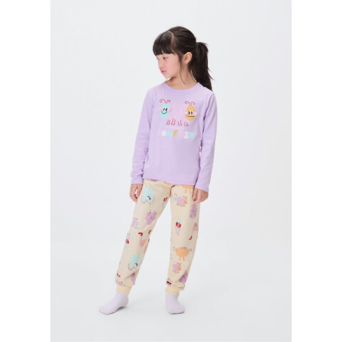 PIJAMA ML INFANTIL LILAS
