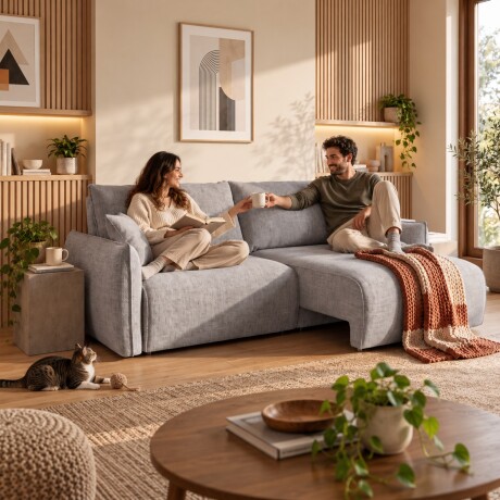 SILLÓN SOFÁ LIVING 2 CUERPOS RETRACTIL AJUSTABLE EXTENSIBLE GRIS SILLÓN SOFÁ LIVING 2 CUERPOS RETRACTIL AJUSTABLE EXTENSIBLE GRIS