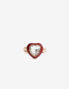 Anillos Medianos y Grandes Color Anillo Esmaltado Corazón - Rojo Medio