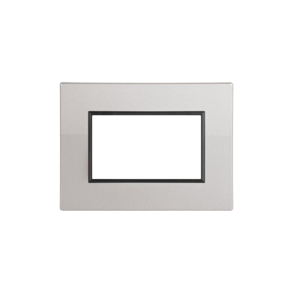 Plaqueta p/3 módulos aluminio - Duomo Flat ELE01187