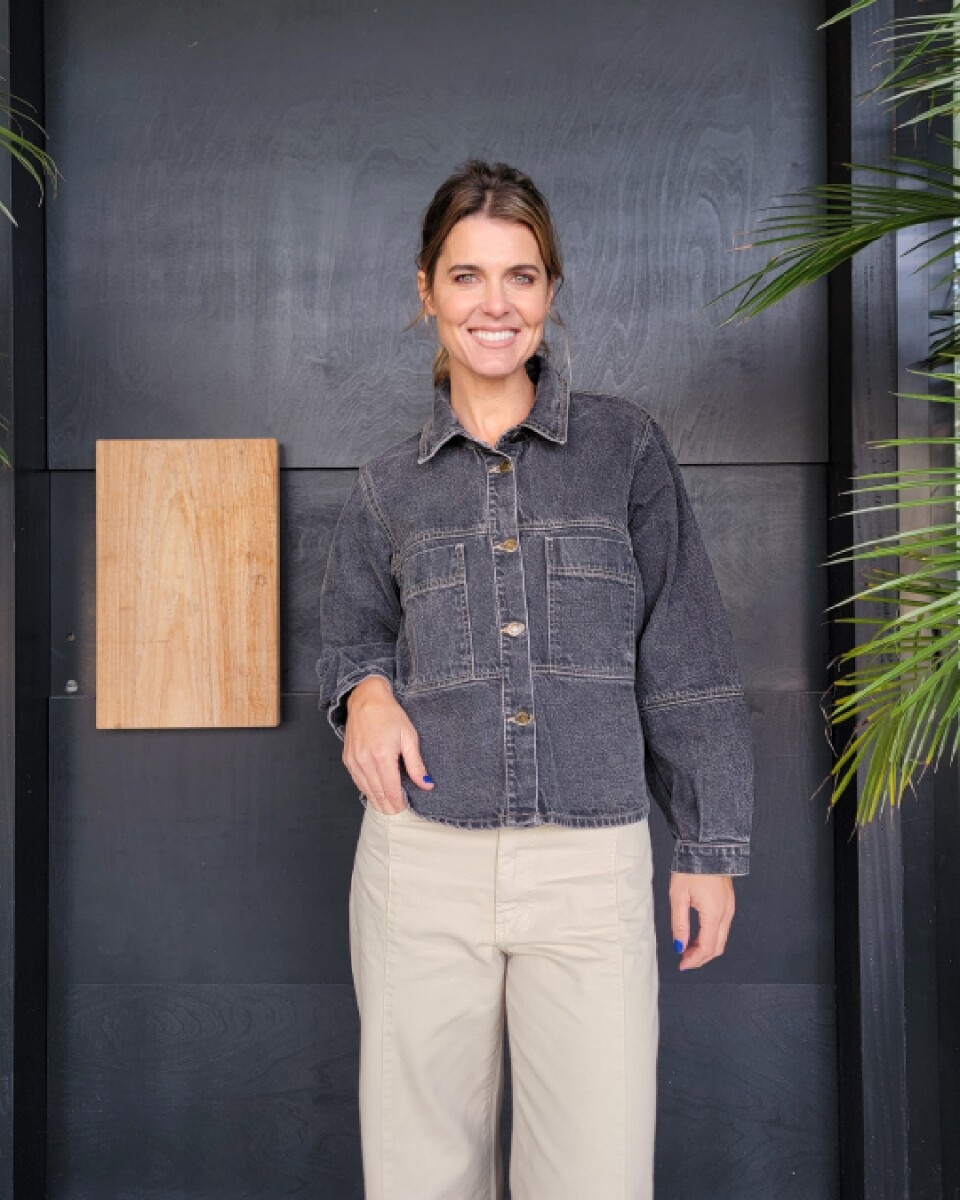 Sobrecamisa Brooklyn - Denim Negro Picado 