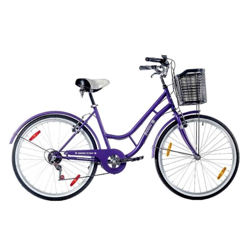 Bicicleta Baccio R.26 Dama Ipanema 6v Urbana Violeta