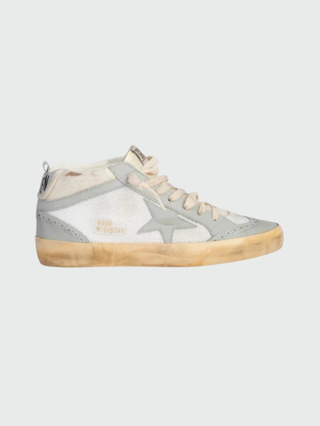 Golden Goose-Botines de cuero Mid Star Blanco