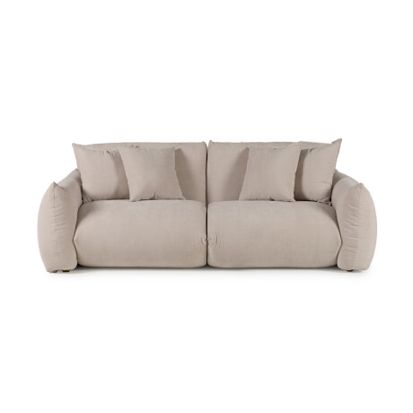 Sofá Aconchego - Tela Microfibra - 2 módulos T1569 (Beige)