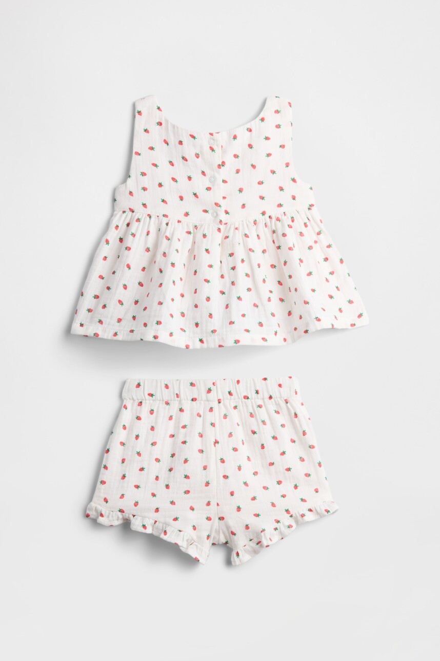 Set Musculosa Y Short Bebé Strawberry