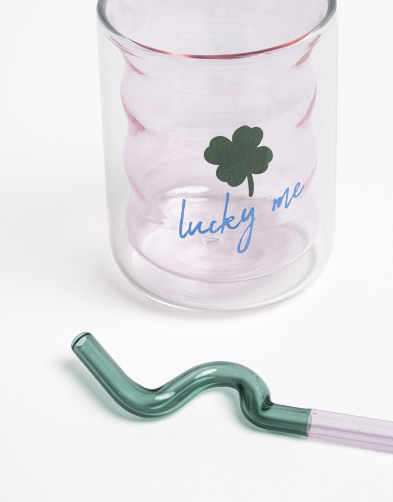 Artículos cocina Vaso De Vidrio Lucky Me - Combinacion Tricolor