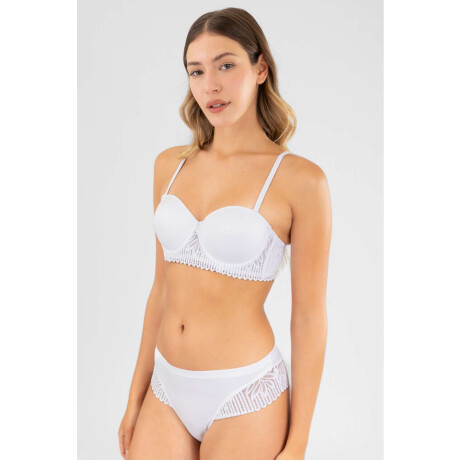 Soutien strapless preformado b&c granate Blanco