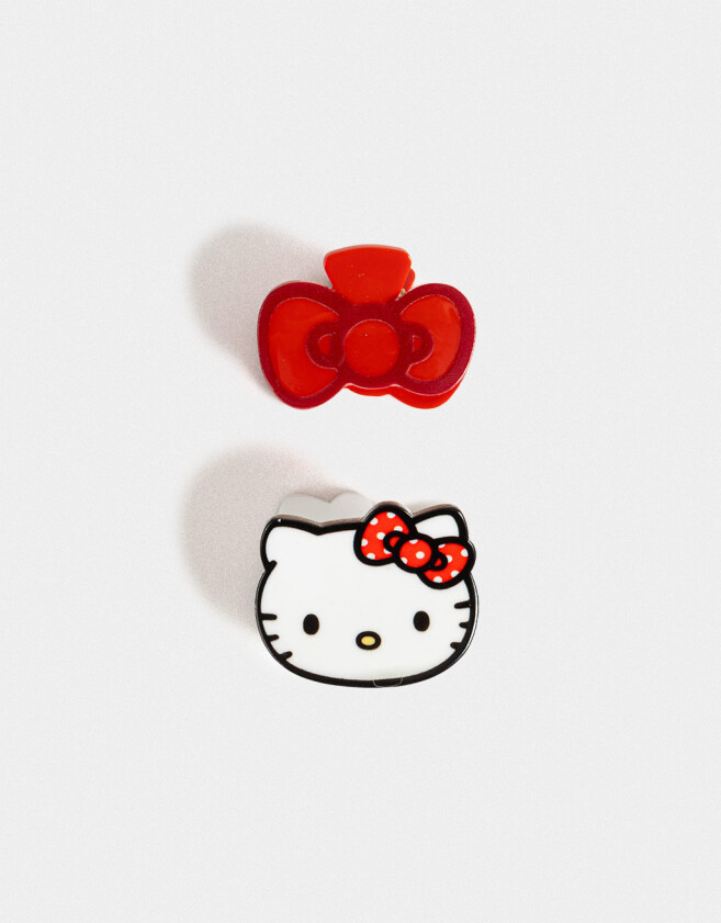 Hebillas Infantiles Licencias Set De Broches "hello Kitty" - Combinacion Multicolor