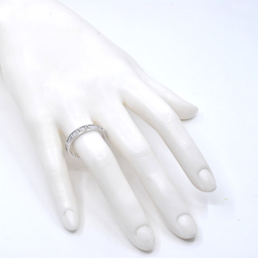Anillo en oro 18k blanco Atlas Tiffany & co Italy Anillo en oro 18k blanco Atlas Tiffany & co Italy