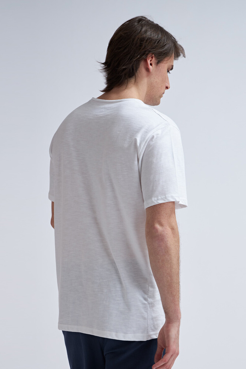 Camiseta manga corta lisa - Blanca — BAS