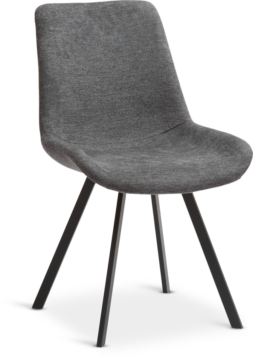 Silla de comedor HYGUM giratoria gris/negro 