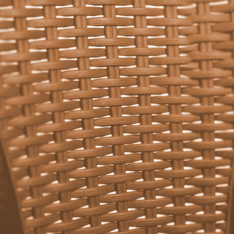 Silla Jardín Rambo Rattan Apoyabrazos Apilable Exterior Capuccino