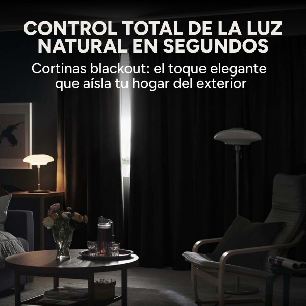 Cortina Blackout 100% Engomada Termica Set 2 Paños Tipo Lino Variante Color Gris Oscuro