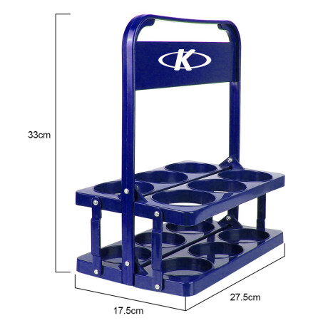 Porta Botellas K con Capacidad para 6 Unidades AZUL