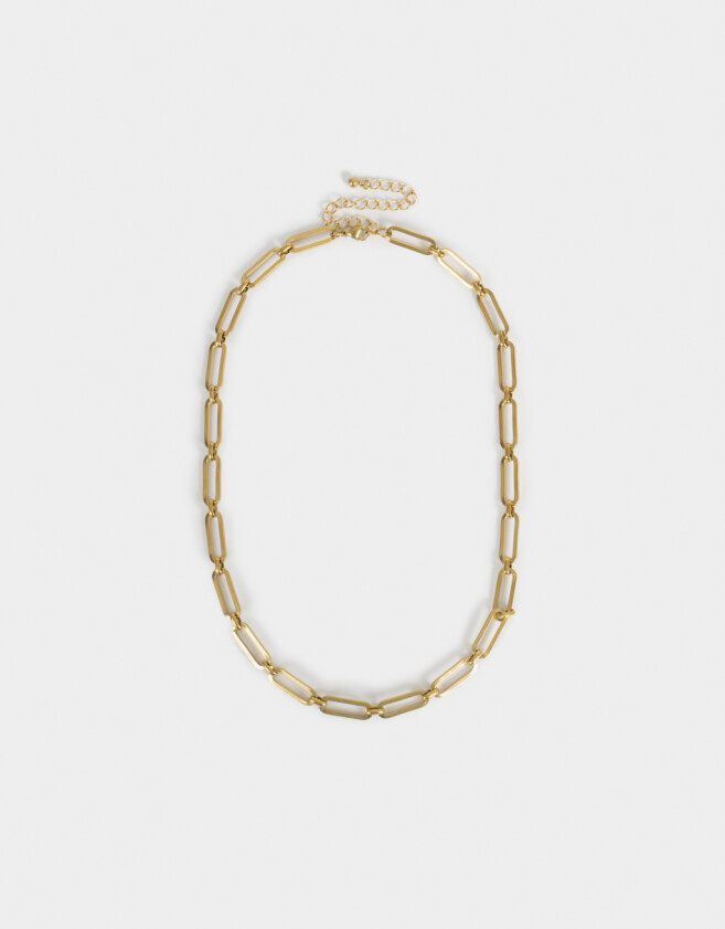 Collares Cortos Acero quirúrgico Collar Corto Eslabones Acero - Dorado