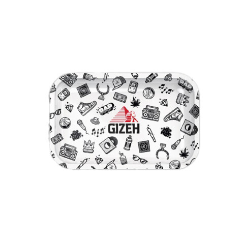 BANDEJA DE METAL GIZEH COMIC BLANCA - CHICA