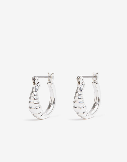 Aros Argollas Metal Argollas De Metal Bañado En Plata - Plateado
