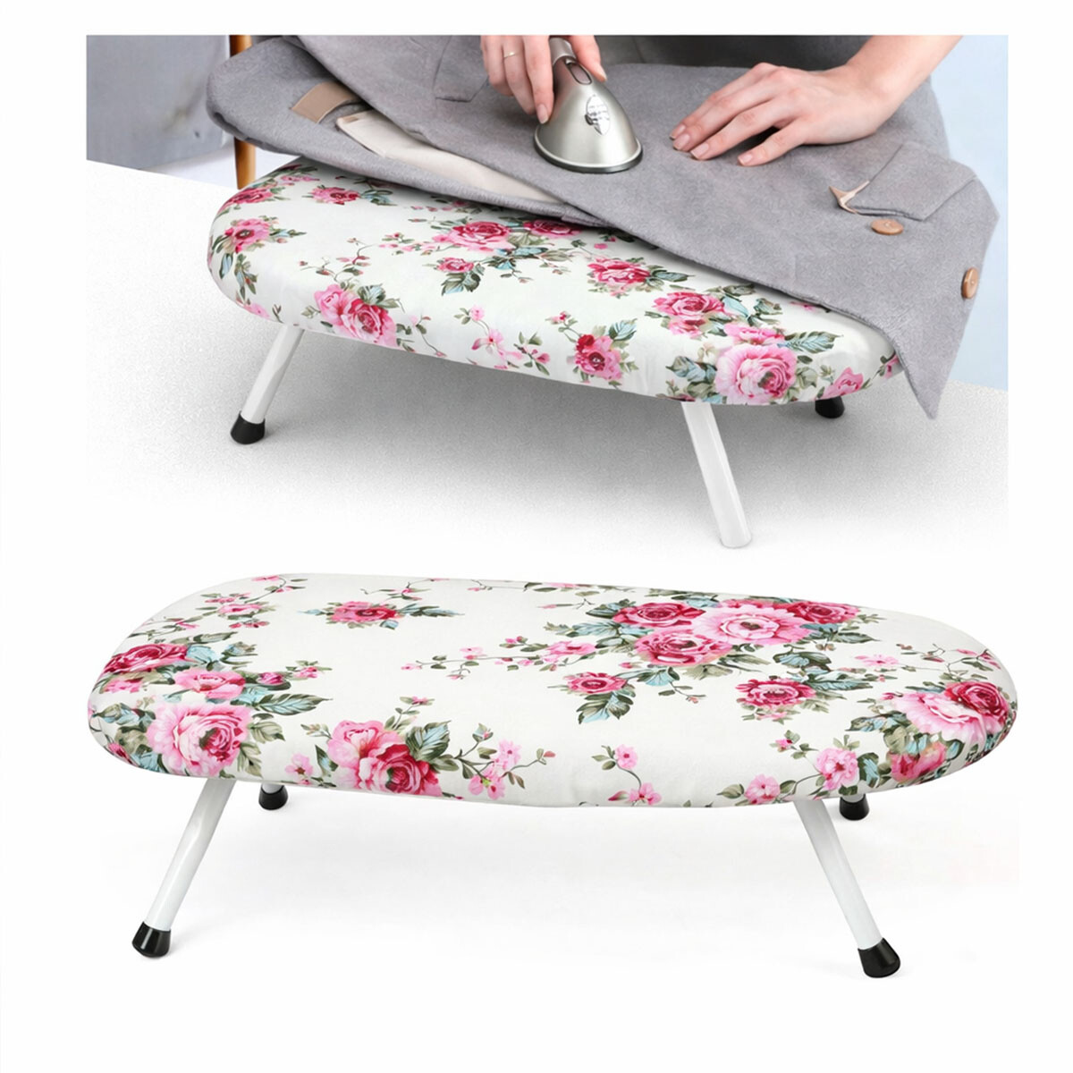 Tabla De Planchar De Mesa Plegable - Floreado 