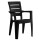 Silla Jardín Rattan Apilable UV 150kg Exterior Turca Negro