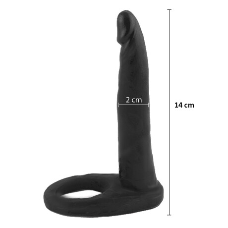 Anillo Hot Finger Largo Macizo Negro