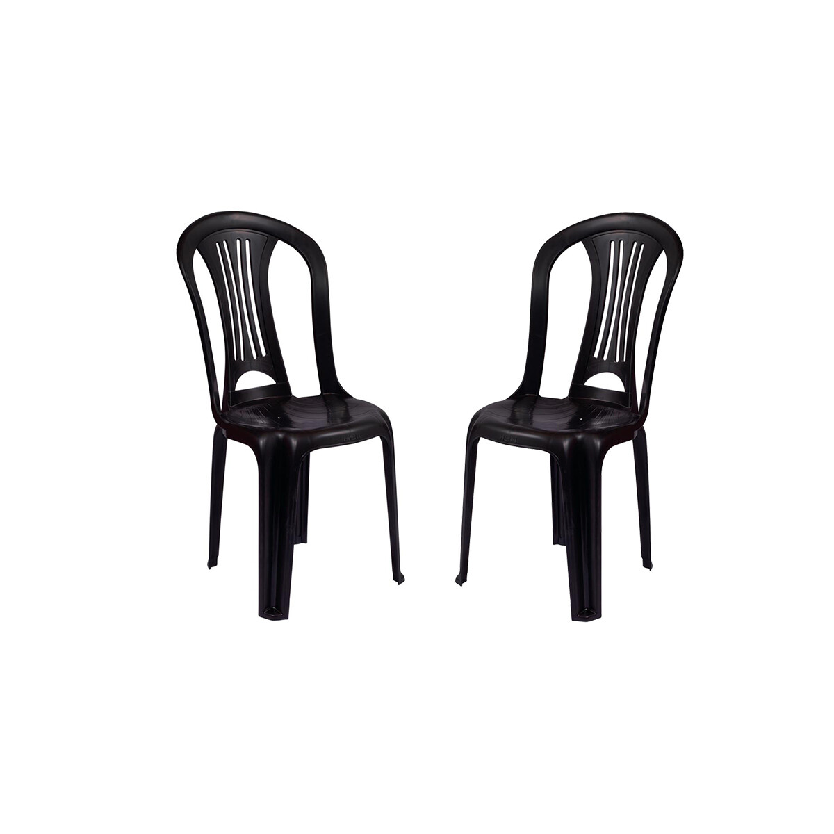 Set x2 Sillas Bistró sin apoya brazos - NEGRO 