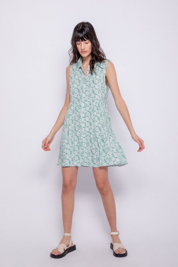 VESTIDO OCTUBRE Verde Ingles