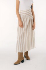 Falda Zeia Rayas Beige