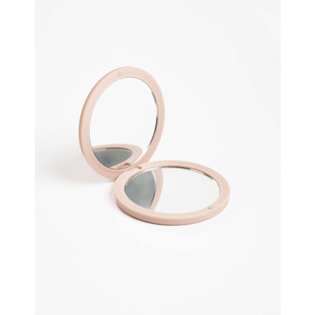 Espejo Redondo Estampado Rosa Piel