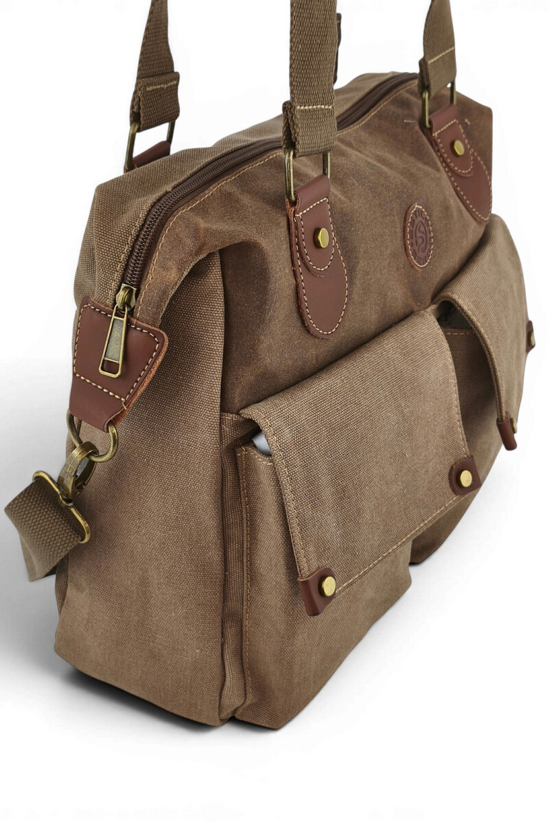 Morral de lona vintage Marrón
