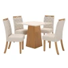 Juego Comedor 4 Sillas Malaga Mdf Juego Comedor 4 Sillas Malaga Mdf