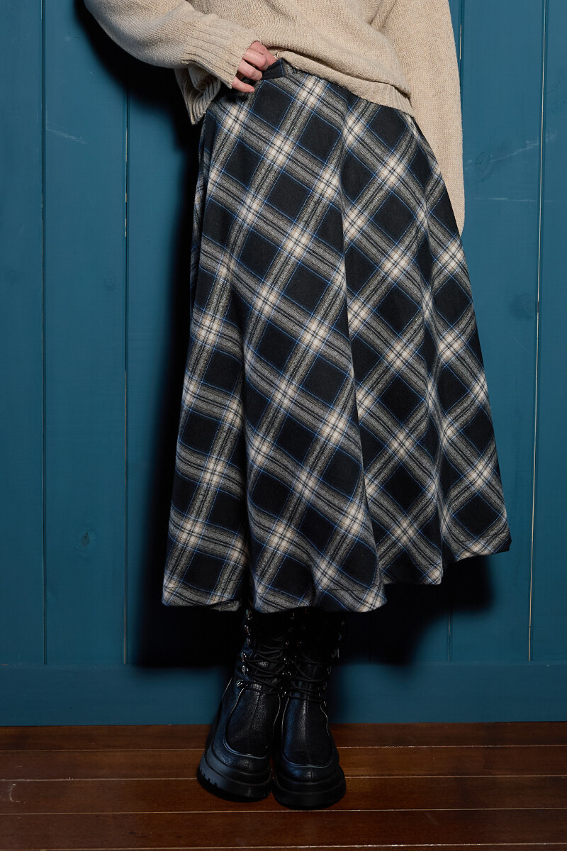 Falda Cuadrille - Gris 