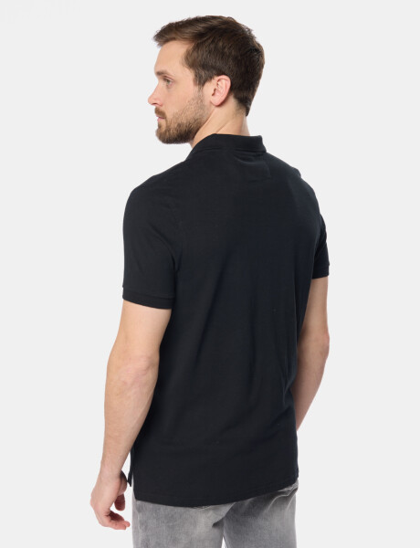 REMERA POLO JERSEY RAYADA Negro