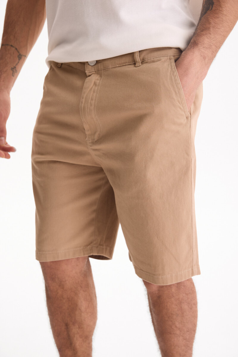 Bermuda De Gabardina Echo Beige