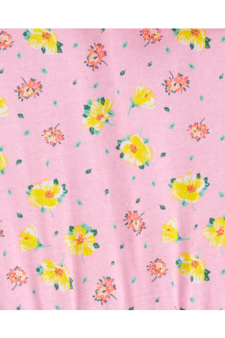 Enterito de algodón floreado con volado Sin color