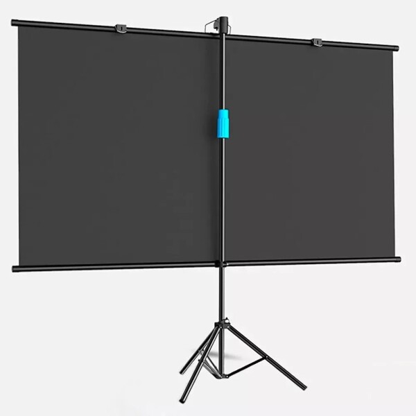 Pantalla De Proyeccion Con Tripode 100 Pulgadas Retractil HD Variante Color Negro