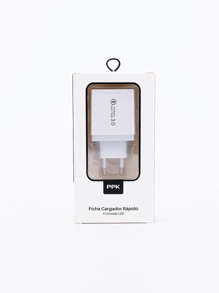 FICHA CARGADOR RAPIDO BLANCO