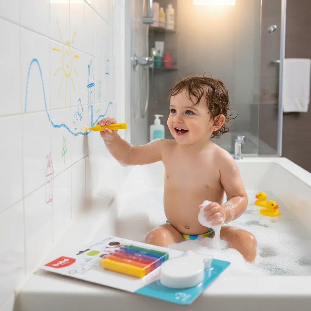 Set crayolas para baño con esponja BUBA Set crayolas para baño con esponja BUBA