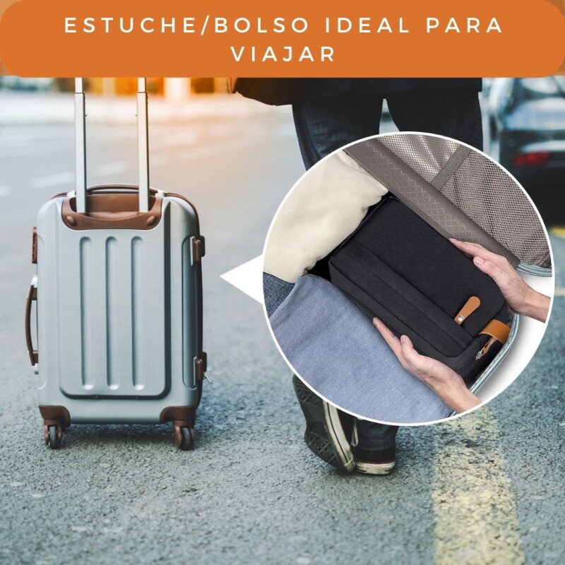 Neceser Viaje Multiuso Organizador Estuche Bolso Almacenar Color gris