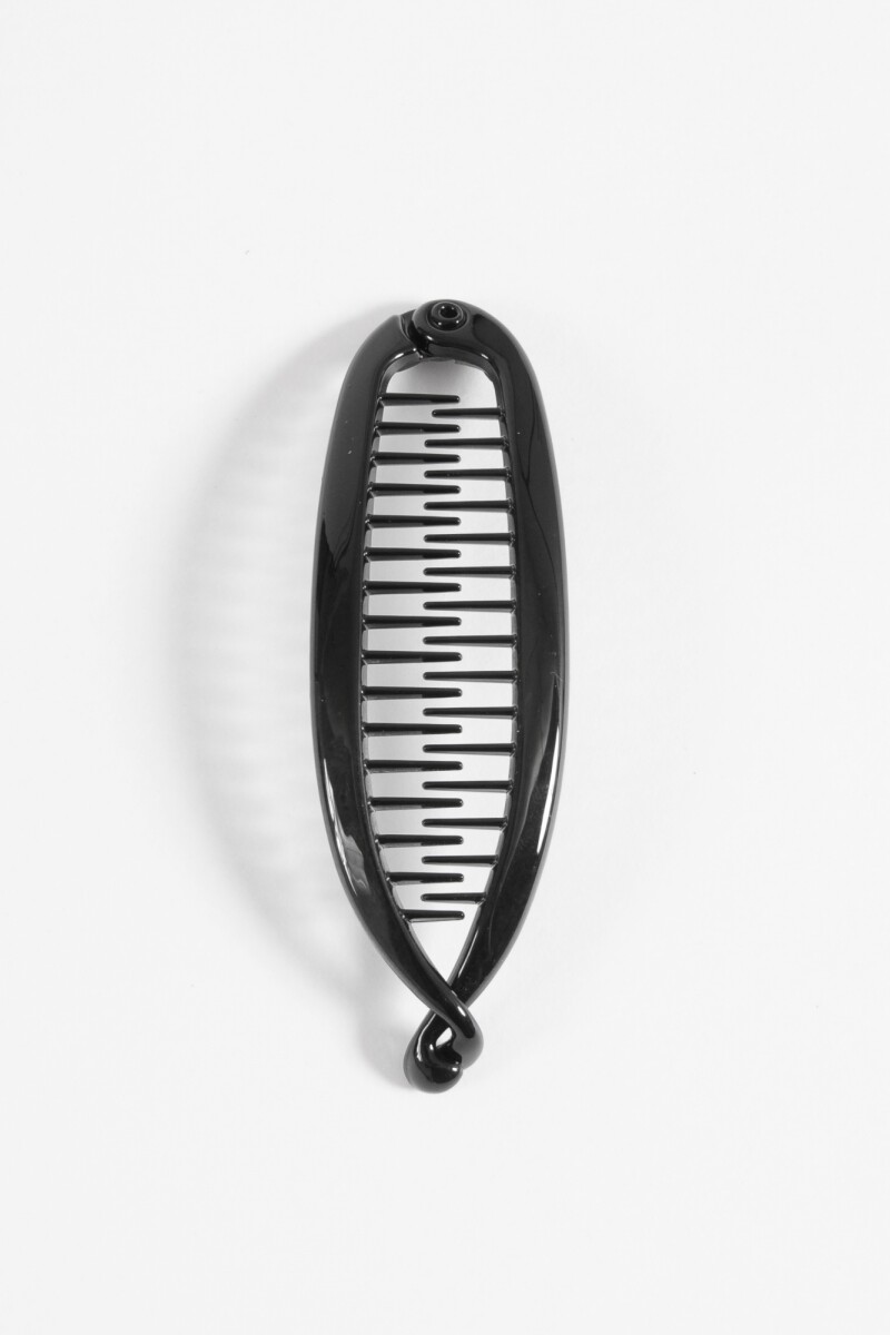 Broche pinza maxi banana negro