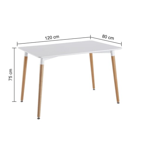 Juego de Comedor con Mesa Rectangular Blanca y 4 Sillas Windsor Grises Patas de Madera Juego de Comedor con Mesa Rectangular Blanca y 4 Sillas Windsor Grises Patas de Madera