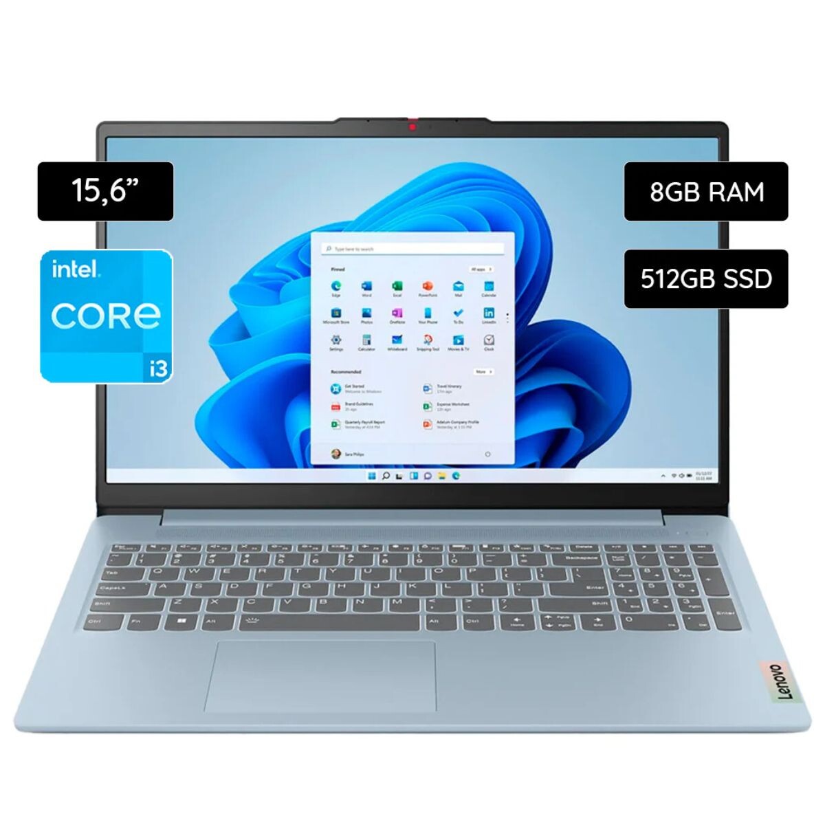 Notebook Lenovo IP SLIM 3 15IAN8 I3 512GB 