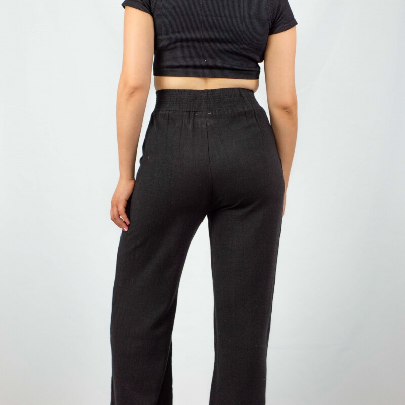 Pantalon Dama Lino Black