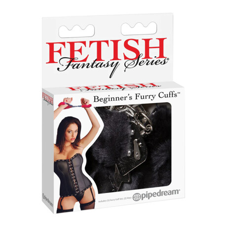 Esposas Beginner's Furry Cuffs Fetish Negro Esposas Beginner's Furry Cuffs Fetish Negro