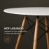 Mesa Comedor ComboHome Eames Redonda Laqueada 100Cm Premium Blanco 1