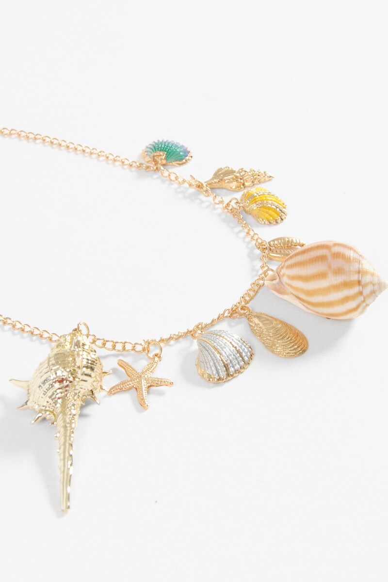 Collar dijes mar dorado