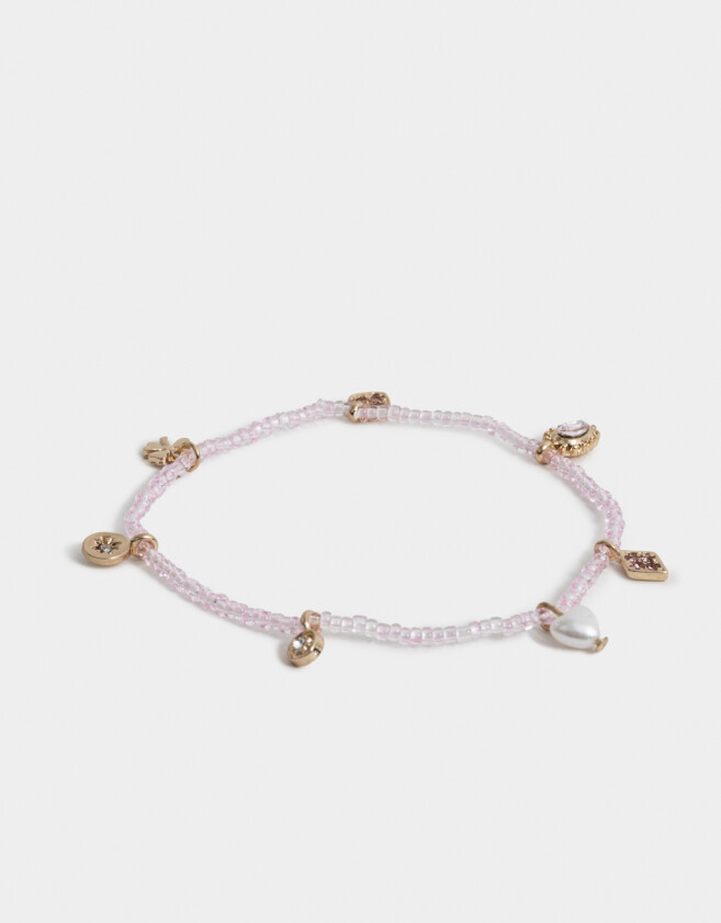 Pulseras Elásticas Con mostacillas Pulsera Elástica Beads Multidijes - Dorado