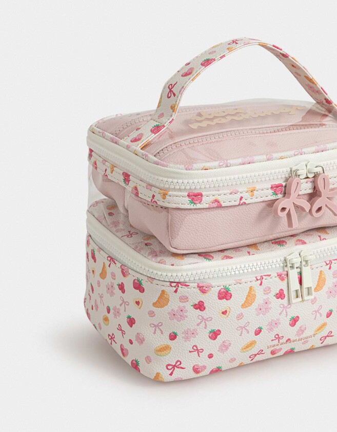 Porta Cosméticos Necessaires - Estampado Flores