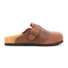 Zueco Country Cuero Mujer Marron Oscuro
